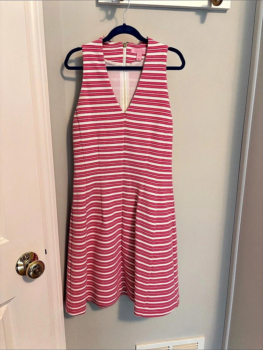 Lilly Pulitzer Striped Mini Dress in Pink & White Size XS